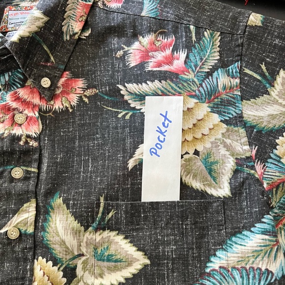 Reyn Spooner Commemorative collection pullover Hawaiian black shirt size large - Picture 5 of 6